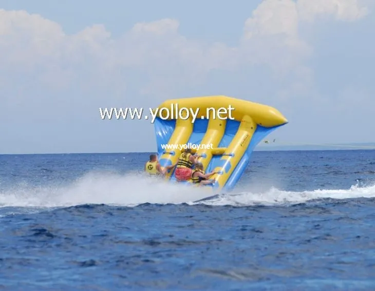 Inflatable پانی کے کھلونے 6 لوگوں کے لیے فلائی فش ٹیوب